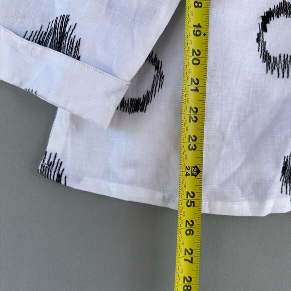 🎉5 for $45🎉 NWT Lucy & Laurel Top Blouse Shirt Size 1X Pure Linen - Picture 6 of 9